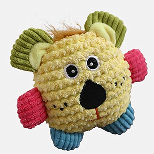 bismarckbeer Detalle de Juguete con chirrido de Mascotas Gran Juguete Relleno de masticación de Perro Medio con Dispositivo chirriante Amarillo