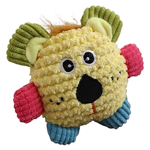 bismarckbeer Detalle de Juguete con chirrido de Mascotas Gran Juguete Relleno de masticación de Perro Medio con Dispositivo chirriante Amarillo