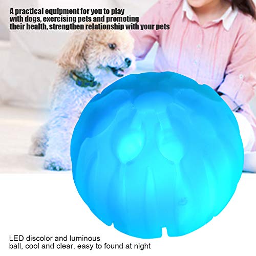 bizofft Suministros para Cachorros Resistentes al Desgaste Pelota de Entrenamiento de Resistencia a Las mordeduras, Juguetes LED de Colores para Cachorros, Resistentes a Las mordeduras para Perros