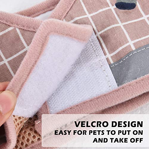BLEVET Arnés Reflector Respirante Pequeña Chaleco Arnés Ajustable Mascotas Arnés para Perros Grandes, Cachorros MZ083 (XS, Pink)