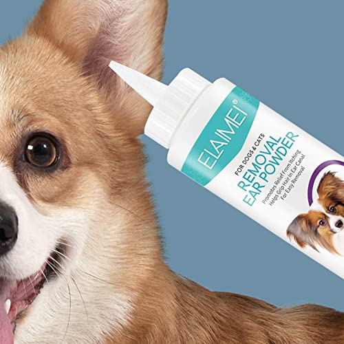 BNNEW Tratamiento de infecciones de oído de Perro - Polvo de oído de Perro indoloro para depilación, Trata los oídos infectados, inflamación, picazón, infecciones de Orejas propensas, 30 g