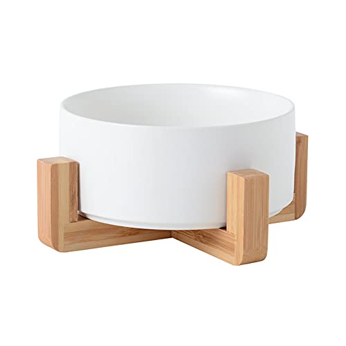 BOENTA Comedero Gato Comedero Perro Tazón de Gato Antideslizante Cuenco para Perros y Gatos Gato Bowl Set Inclinado Perro Criado de Gato Cuencos para Perros Medium,White