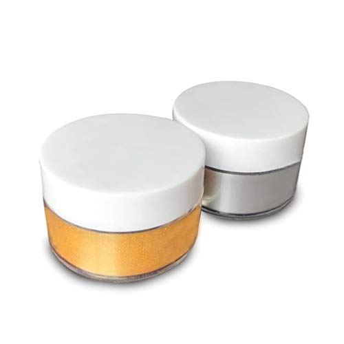 Boji Purpurina decorativa en polvo, 5 g, comestible, purpurina dorada y plateada, para decorar pasteles de alimentos, galletas, accesorios de horneado, comestible con purpurina