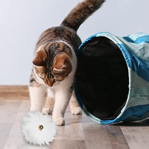 Bola de gato con piel de oveja (pelota), hecha a mano en Alemania, juguete interactivo para gatos, material natural