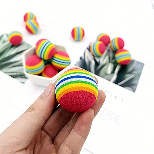 Bola de Gato,Regerly 20Pcs Bolas de Juguete para Gatos Bolas de Gato de Colores Suaves Gato Bola de Esponja de Espuma Suave para Perros y Gatos