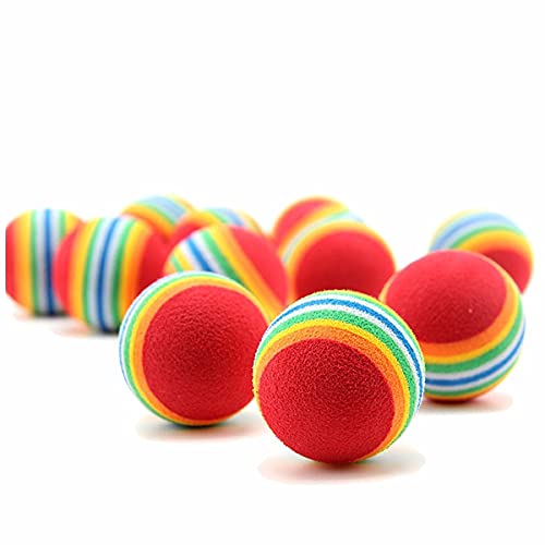 Bola de Gato,Regerly 20Pcs Bolas de Juguete para Gatos Bolas de Gato de Colores Suaves Gato Bola de Esponja de Espuma Suave para Perros y Gatos