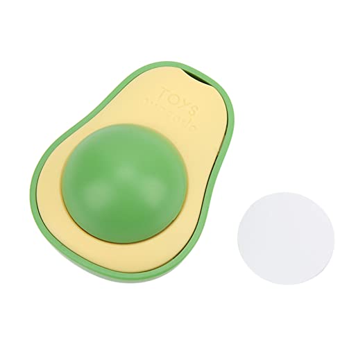Bola de hierba gatera, juguete interactivo giratorio para limpieza de dientes de gato con forma de aguacate
