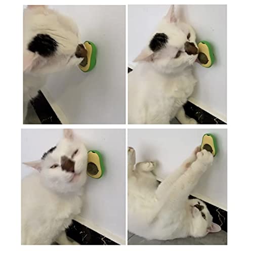 Bola de pared de gato para gatos, giratoria, 360 °, bolas de frutas, comestibles, gatito, hilandero, juguetes para gatos