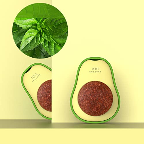 Bola de pared de gato para gatos, giratoria, 360 °, bolas de frutas, comestibles, gatito, hilandero, juguetes para gatos