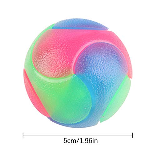 Bola Luminosa Perro, 2/3/4 Piezas Pelota De Juguete para Perro, Bola De Salto Perros Interactivo Elástico para Perros Y Gatos