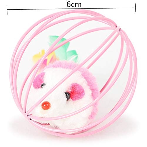Bolas De Gato Cat Kicker Toy True Feather Tail Mouse 6 Cm Cause Color De Color Pintura Alambre Juguete Cat Toy Gatito Juguetes para Gatos De Interior Juguetes para Gatos para Random Color