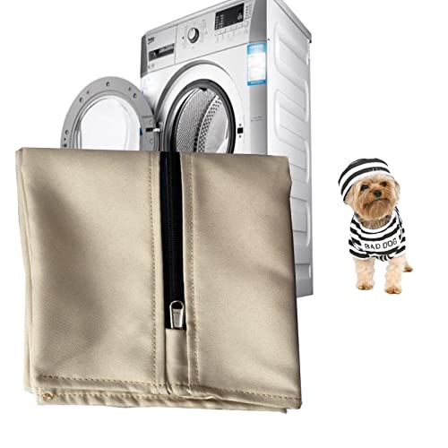 Bolsa de Lavandería para Mascotas, Bolsa de Lavandería con Cremallera, Bolsa de Lavandería para Mascotas para Perros, Gatos, Ropa de Cama para Mascotas, Mantas,Beige