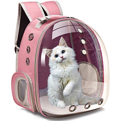 Bolsa Gato Bolsa De Transporte para Gatos, Transpirable, Transparente, para Mascotas, Perro, Gato, Mochila, Bolsa De Viaje, Bolsa De Transporte, Cápsu