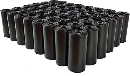 Bolsas para Excrementos de Perro con Dispensador, 72 Rollos, 1080 Bolsas Caca de Perro Bolsa de Basura para Mascotas (Bolso Negro, 72 Rollos, 1080 Bolsos)