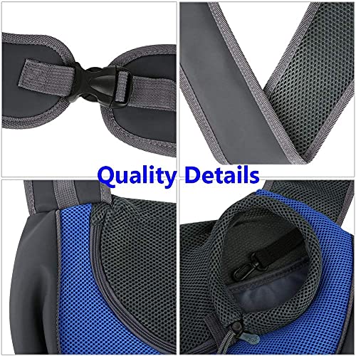 Bolso Para Perro Viaje al aire libre mascota cachorro portador bolso bolsa malla oxford solo hombro bolsa sling malla comodidad viaje bolso de hombro Bolso Perro Pequeño ( Color : Blue , Size : L )