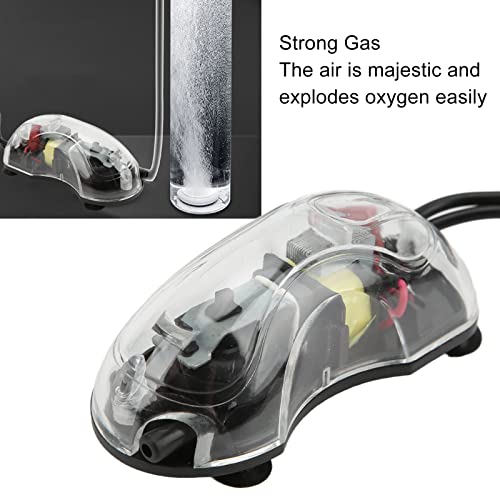 Bomba de Aire de Oxígeno para Peces, Bomba de Aireador de Aire Ultra Silenciosa de 200 Ml/Min para Jardines de Agua de Estanque de Acuario