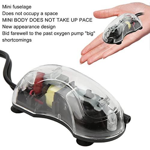 Bomba de Aire de Oxígeno para Peces, Bomba de Aireador de Aire Ultra Silenciosa de 200 Ml/Min para Jardines de Agua de Estanque de Acuario