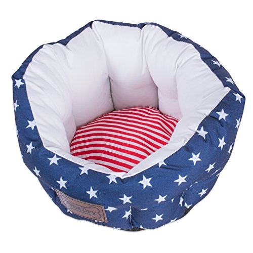 Bone Dry DII Hueso seco Estrellas y Rayas Americana Cama para Mascotas para Perros y Gatos