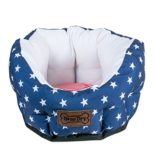 Bone Dry DII Hueso seco Estrellas y Rayas Americana Cama para Mascotas para Perros y Gatos