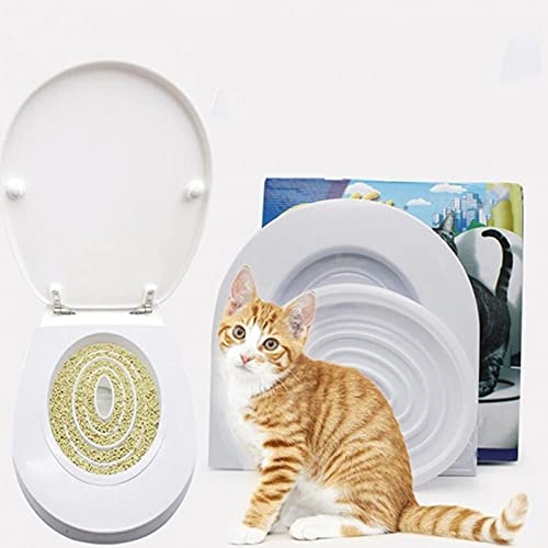 Bontannd Gato Entrenamiento del Retrete Asiento- Camada Kit De Plataforma para Mascotas Gatito Insignificante del Pellizco del Gato Sistema De Tren con Guía Paso a Paso Formación