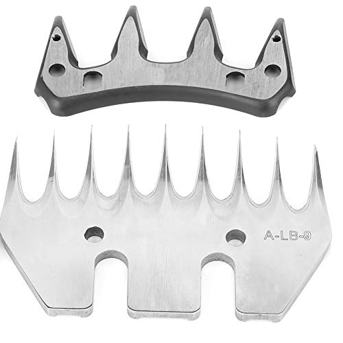 BORDSTRACT Cuchilla para Cortadora de Ovejas, Acero Inoxidable de Alta Dureza Cortadora de Repuesto Cuchilla Recta o Curva (+Cuchilla Oscilante)(9-Toothed Blade (+ oscillating Blade))