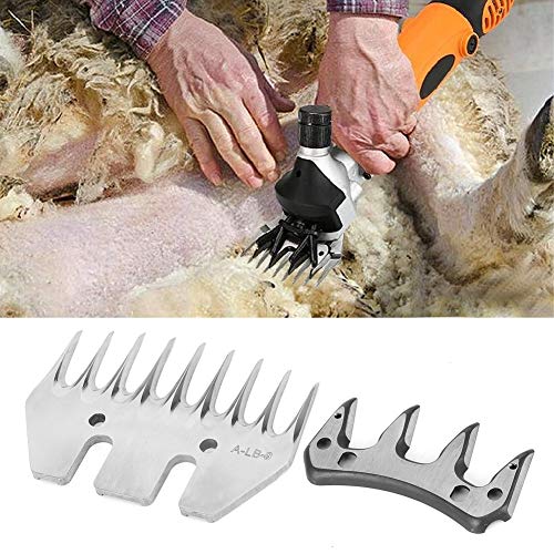 BORDSTRACT Cuchilla para Cortadora de Ovejas, Acero Inoxidable de Alta Dureza Cortadora de Repuesto Cuchilla Recta o Curva (+Cuchilla Oscilante)(9-Toothed Blade (+ oscillating Blade))