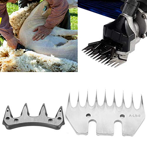 BORDSTRACT Cuchilla para Cortadora de Ovejas, Acero Inoxidable de Alta Dureza Cortadora de Repuesto Cuchilla Recta o Curva (+Cuchilla Oscilante)(9-Toothed Blade (+ oscillating Blade))