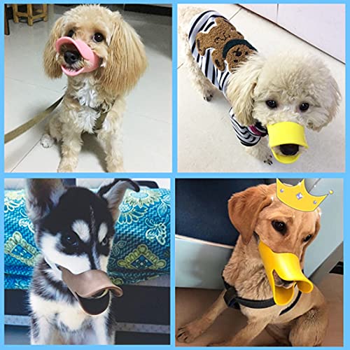 Bozal Lindo del Perro De La Boca Cubierta De Pico De Pato Cara De Perro Cubierta De La Máscara Anti-morder Barking De Mascar Agua Potable Hocico del Perro para Perros Pequeños Perros De