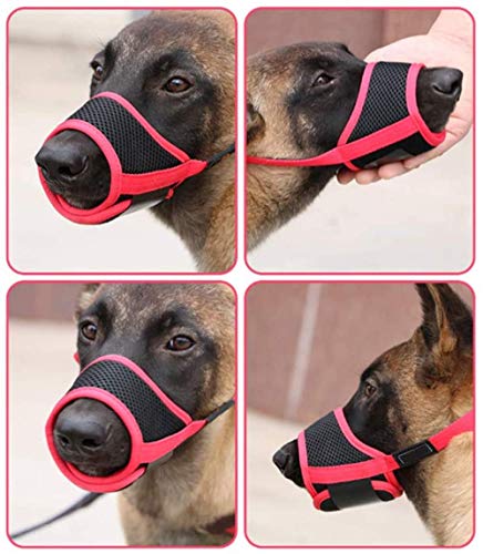 Bozal Para Perros Bozal Mediano Para Perros Tapa Bucal Para Perros Bozales Para Perros Para Evitar Ladridos Bozal Para Mascotas Bozal Para Perros Grandes Bozal Para Perros Pequeños Bozal Suave Rojo