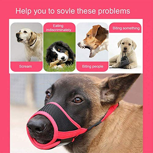 Bozal Para Perros Bozal Mediano Para Perros Tapa Bucal Para Perros Bozales Para Perros Para Evitar Ladridos Bozal Para Mascotas Bozal Para Perros Grandes Bozal Para Perros Pequeños Bozal Suave Rojo