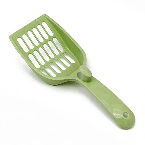 BPS Bandeja Gatos Gatitos Aseo Arenero Abierto para Mascotas Gatos Bandeja Sanitaria Plástica con Pala 3 Colores (Verde Grande) BPS-1362VE