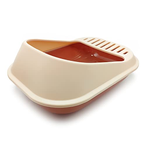 BPS Bandeja Gatos Gatitos con Pala Aseo Arenero Abierto para Mascotas Gatos Bandeja Sanitaria Plástica (Medium, Marrón) BPS-5578MA