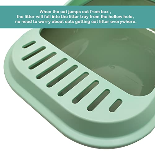 BPS Bandeja Gatos Gatitos con Pala Aseo Arenero Abierto para Mascotas Gatos Bandeja Sanitaria Plástica (Medium, Marrón) BPS-5578MA