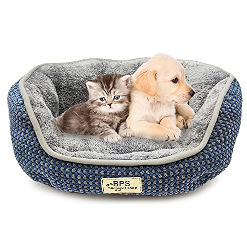 BPS Manta Colchoneta para Perros Gatos Cama Calabaza Mascotas Antideslizante Tamaño S/M/L Portatil Colchón Sofá Almohada Suave (M, Azul) BPS-14711AZ-M