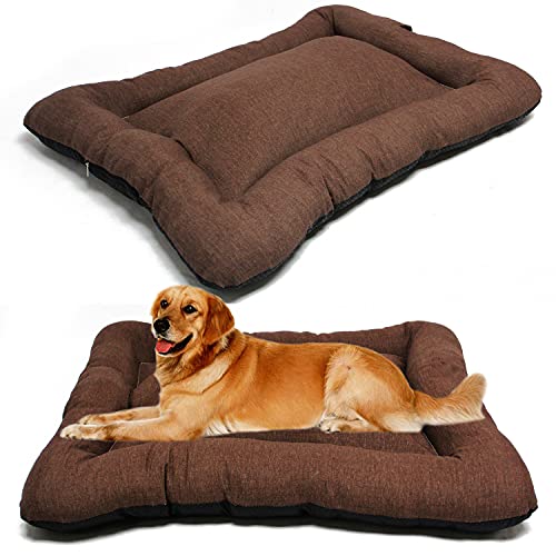 BPS Manta Colchoneta para Perros Gatos Cama Mascotas Antideslizante Tamaño S/M/L Portatil Colchón Sofá Almohada Suave (S: 60x45 cm, Marrón) BPS-14094MA