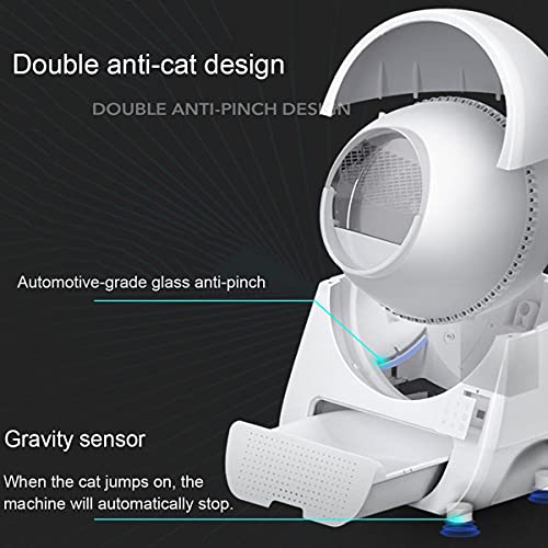 BrightFootBook Caja De Arena para Gatos Cerrada Inteligente, Limpieza Automática, Antisalpicaduras, Máquina para Palear Caca De Gatito