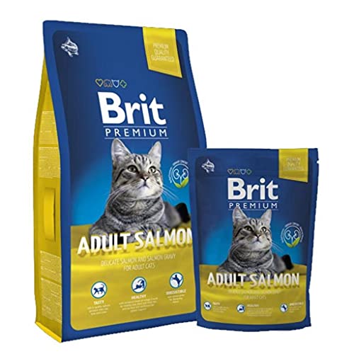 Brit Premium Comida para Gatos Adultos con Salmon - 8 kg