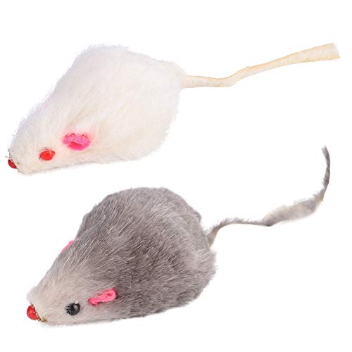 BTER Pequeño ratón de Felpa para Gatos, ratón Falso, Sonido de ratón de Juguete para Gatos, ratón Falso para Mascotas, ratón de Juguete para Gatos, para Gatitos, Gatos, Juguetes para Mascotas,