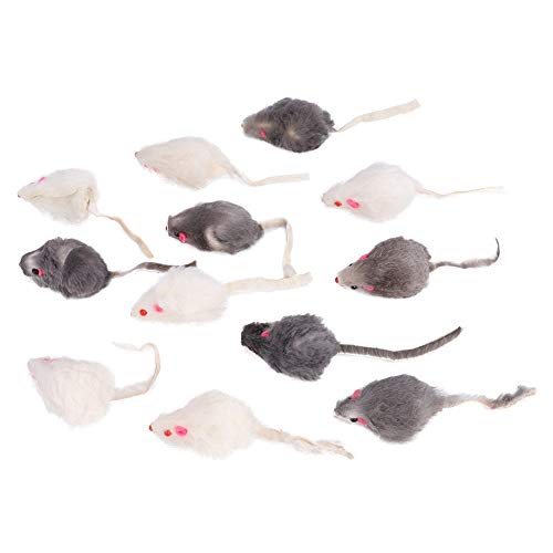 BTER Pequeño ratón de Felpa para Gatos, ratón Falso, Sonido de ratón de Juguete para Gatos, ratón Falso para Mascotas, ratón de Juguete para Gatos, para Gatitos, Gatos, Juguetes para Mascotas,