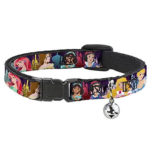 Buckle Down Disney Princess Poses/Castillo Siluetas Morado/Multicolor Disney para plástico de retención Clip Collar