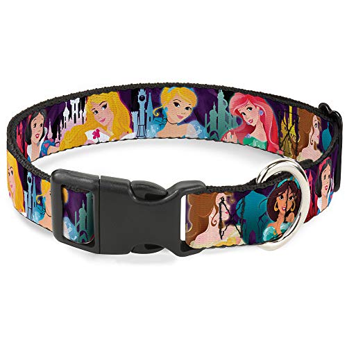 Buckle Down Disney Princess Poses/Castillo Siluetas Morado/Multicolor plástico Clip Collar