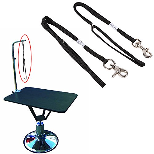 Bucles para la preparación de mascotas, 2 tipos de mascotas profesional perro gato arnés de lazo lazo de restricción ajustable cuerda para la preparación de mesa bañeras de baño(L perno a presión)
