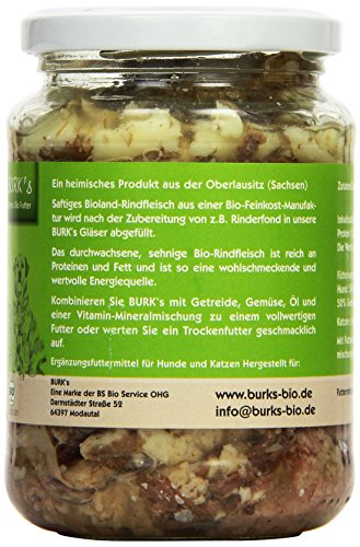 Burk 's Vacuno Pur Bio Forro de Gatos y Perros, 6 Unidades (6 x 320 g)