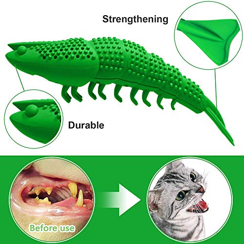 bysonice Gato Catnip Juguetes Interactivo Gato Cepillo de Dientes Masticar Juguete para Gatito Gatos Dientes Limpieza Dental Cuidado Cangrejo Forma Mascota Juguete Gato
