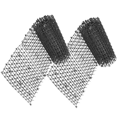Cabilock 2Pcs Cat Scat Mat Anti Cat Network Garden Dispositivos Disuasivos para Gatos Spikes Mat Repelente de Gatos para Perros de Interior Al Aire Libre Gatos Tamaño Negro S