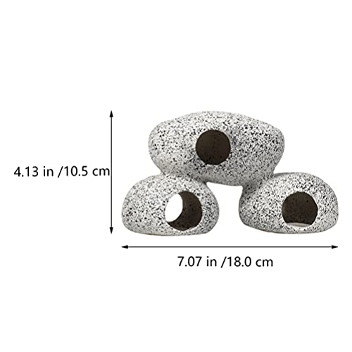 Cabilock Decoración de Acuario Carcasas de de Cerámica para Camarones Refugio de Tubo de Cría de Camarones Tubo de Cría de Camarones Refugio de Peces de Cueva para Betta Pequeños