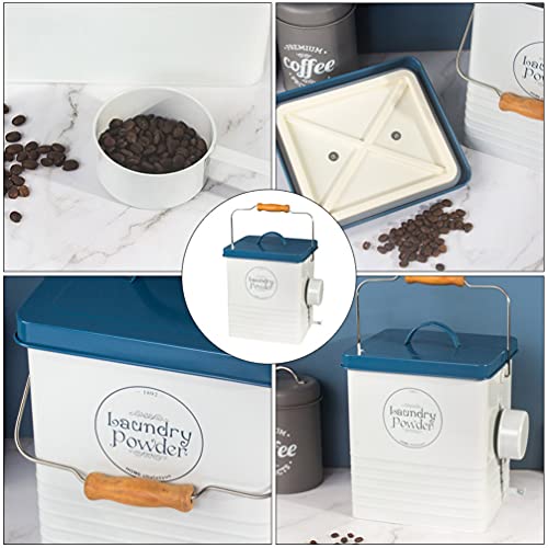 Cabilock Recipiente Hermético para Alimentos para Mascotas Recipiente de Almacenamiento de Basura Despensa Cesta de Comida para Perros Y Gatos Caja de Almacenamiento con Cuchara para