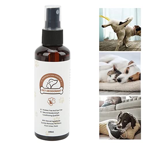 Caiqinlen Removedor de Orina para Gatos, Desodorante para Mascotas 100ml para Perros para Gatos para Mascotas