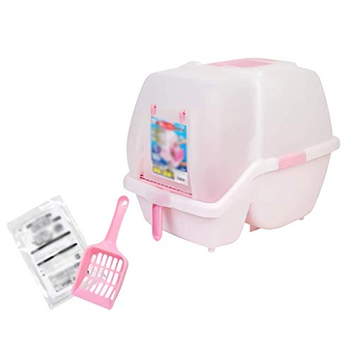 Caja de arena de gato, caja de arena totalmente cerrada con control de olor PAN, CABLE DESCUENTA CABALLA CAJA DE LA CABALLA DE PERO POR CABALLO CABLE CAJA DE LA CABA DE ARENAMIENTO (COLOR: PINTO Tamañ