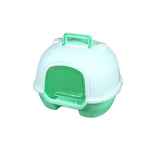 Caja de arena para gatos Arena for gatos caja de alimentos for mascotas arena for gatos caja, Easy Clean completamente cerrado Gatos Aseo, reducir la basura dispersión Hasta el 95% de la litera Houset